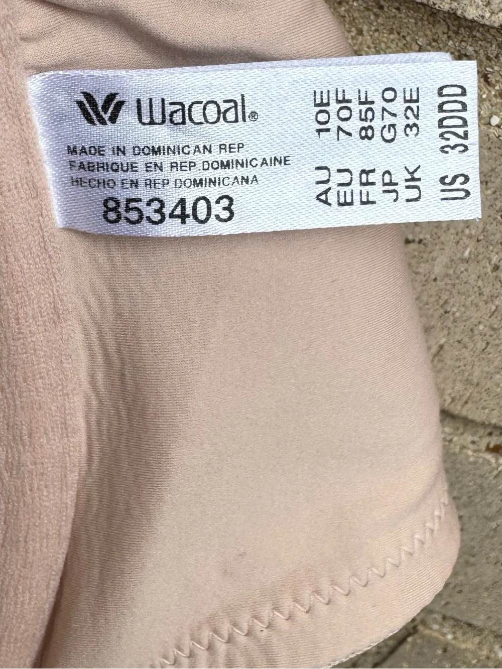 Wacoal Back Appeal Front Close T-Shirt Bra Light Pink 853403 32DDD - Picture 7 of 7